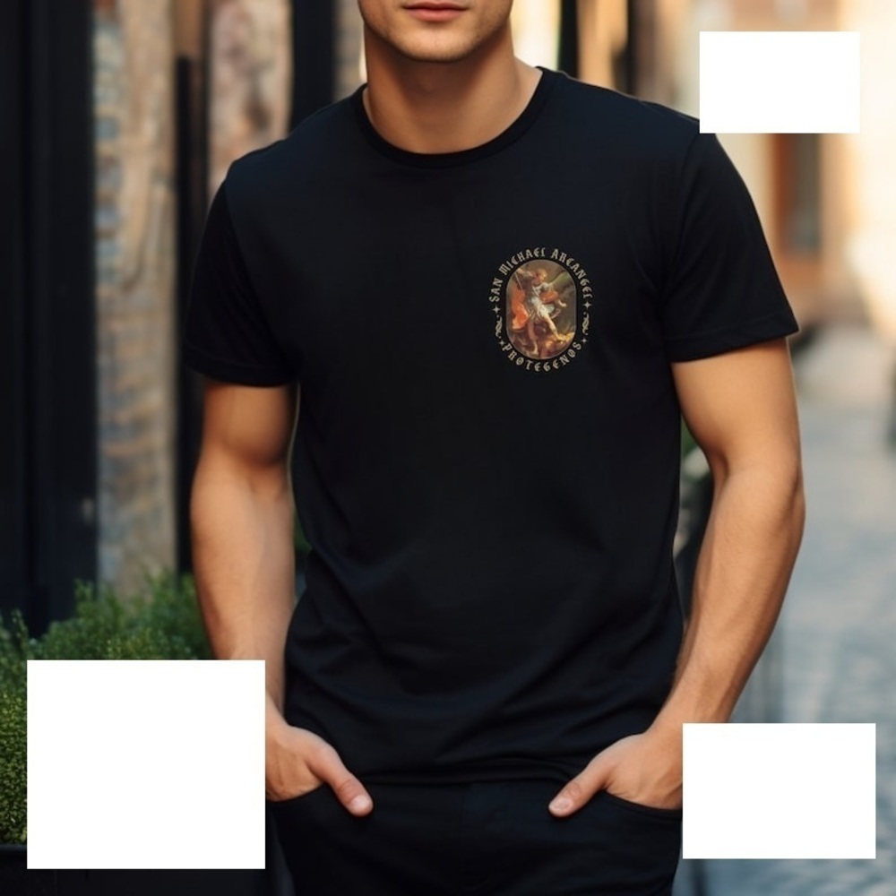San Miguel Arcngel T-shirt Spanish Pray St. Michael Clothing Pray Shirt
